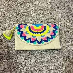Merona canvas clutch